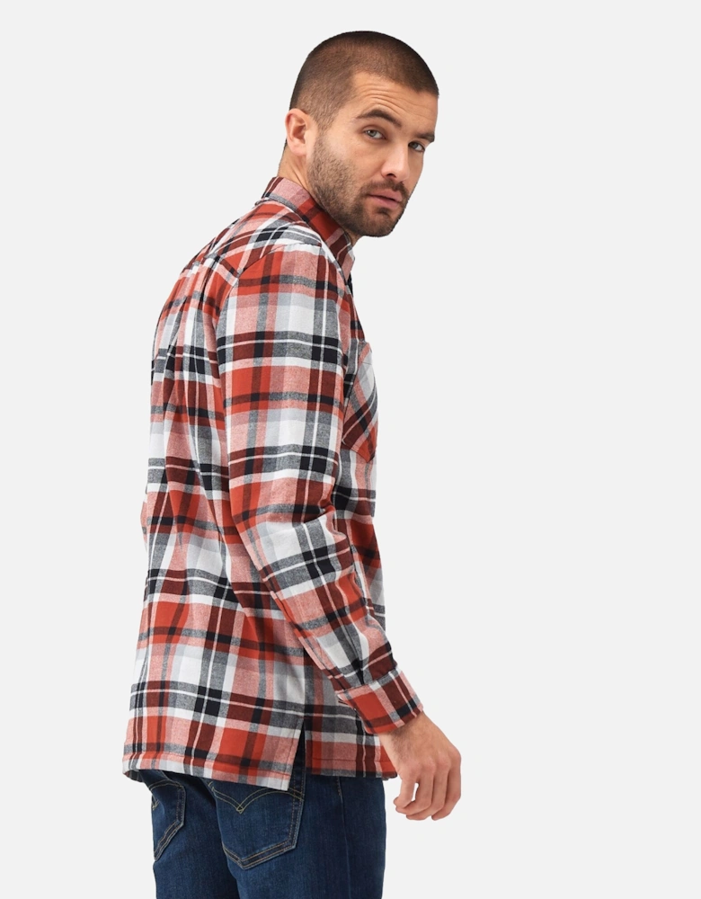 Mens Thamos Checked Long-Sleeved Shirt