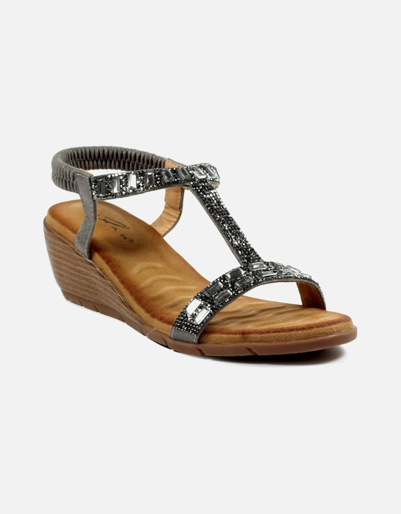 Macie Womens Wedge Sandals