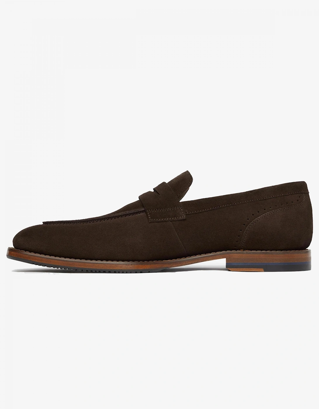 Buckland Mens Suede Penny Loafers