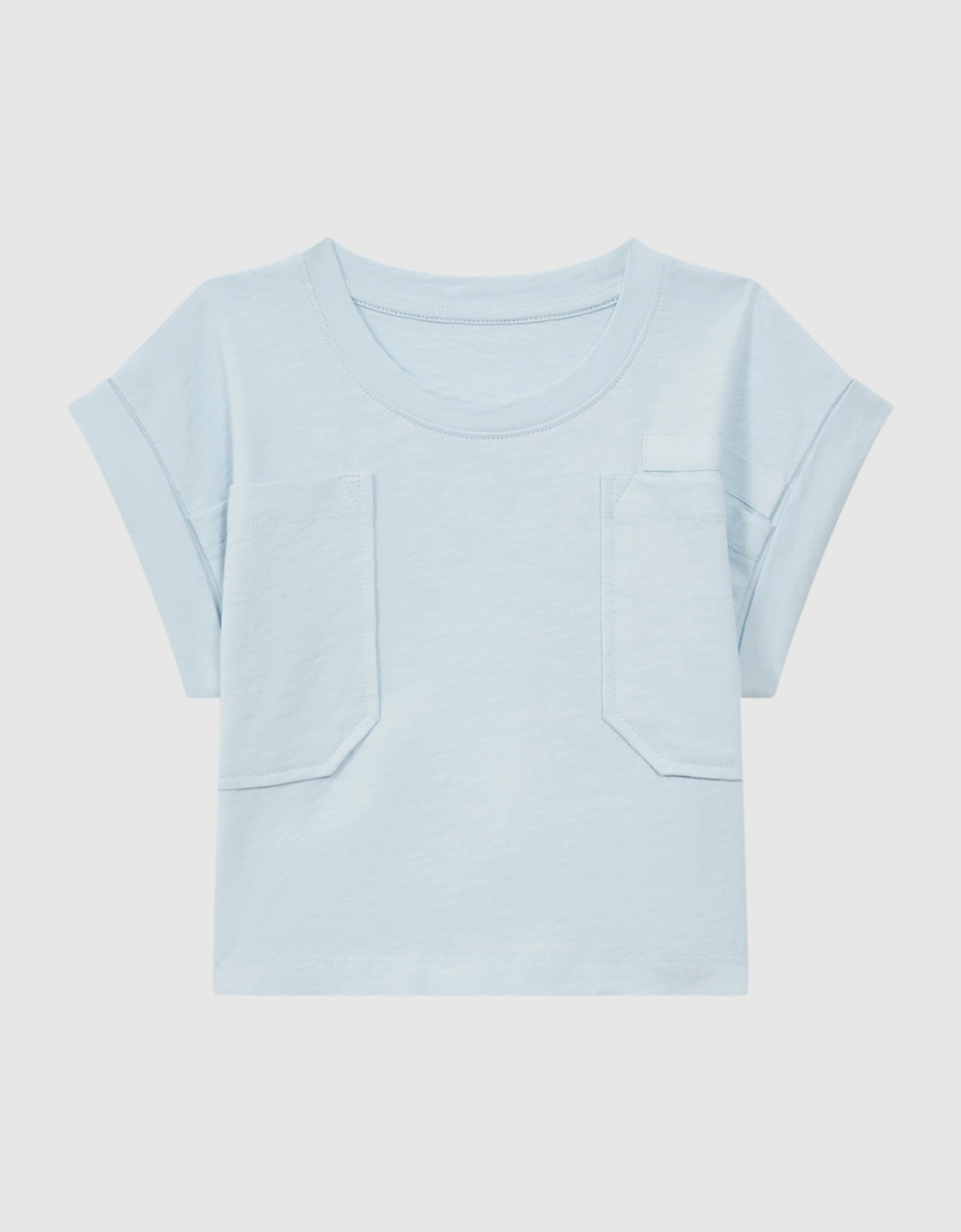 Cropped Cotton Crew Neck T-Shirt, 2 of 1