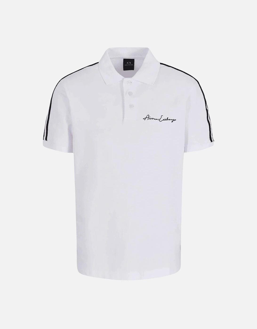 Cotton Signature Logo White Polo Shirt, 4 of 3