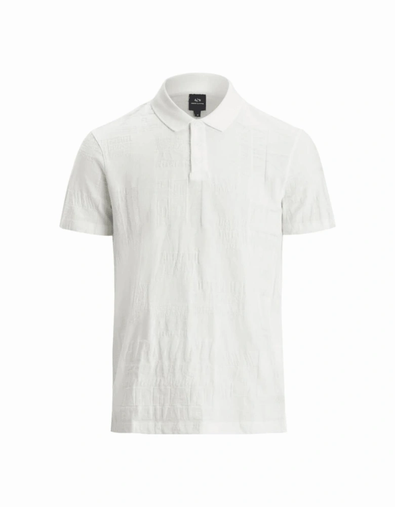 Cotton Signature Logo White Polo Shirt