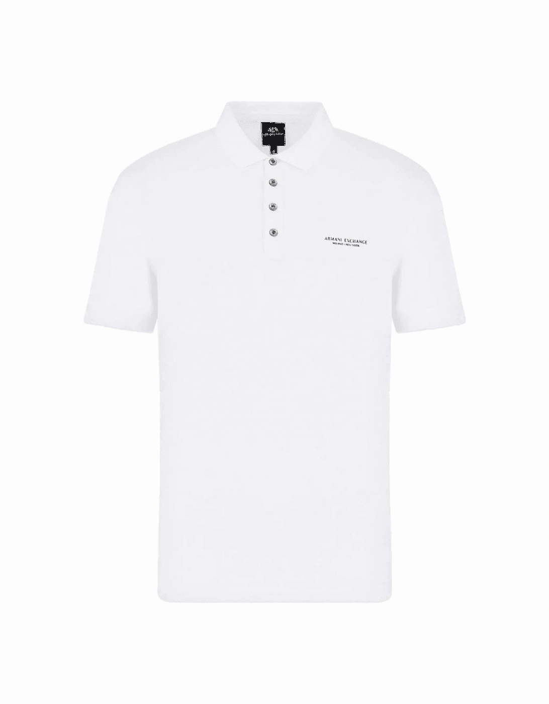 Cotton Rubberised Logo White Polo Shirt, 3 of 2