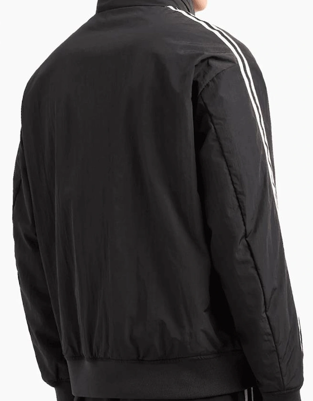 Nylon Signature Logo Black Blouson Jacket