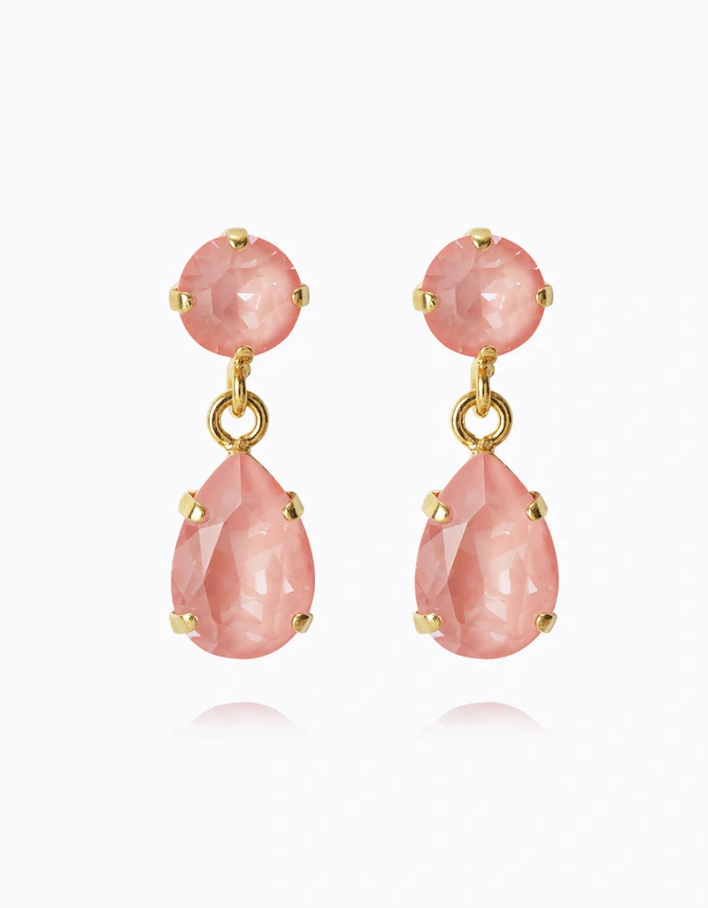Mini drop earrings in flamingo ignite