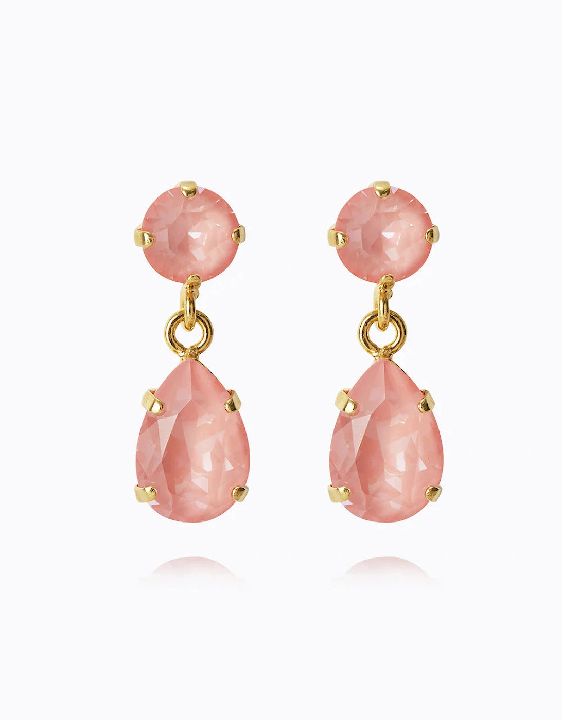 Mini drop earrings in flamingo ignite, 3 of 2