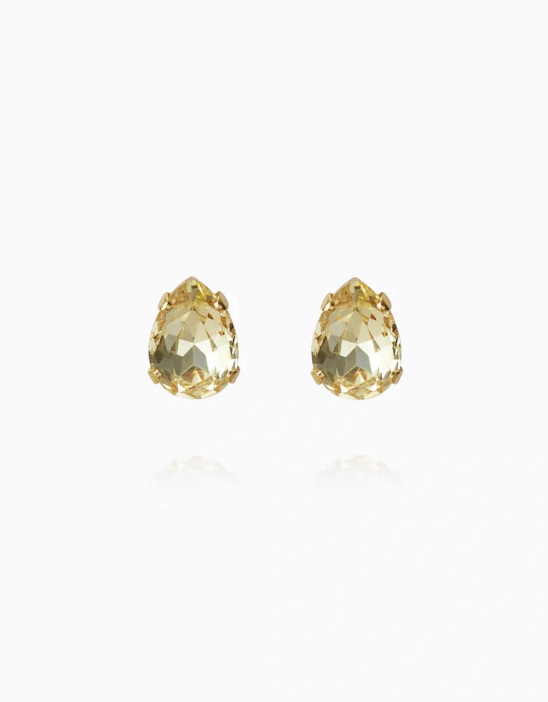 Super petite drop earrings in gold jonquil