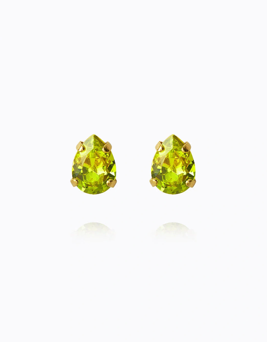 Super petite drop earrings in gold citrus green, 2 of 1