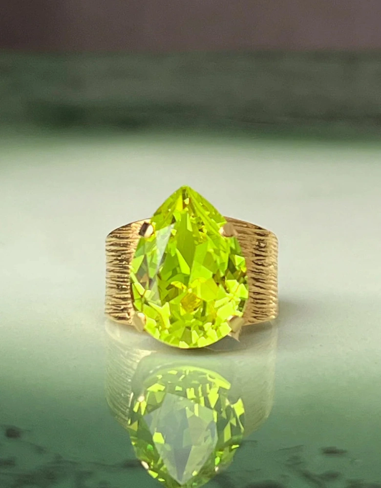 Classic drop ring in citrus green