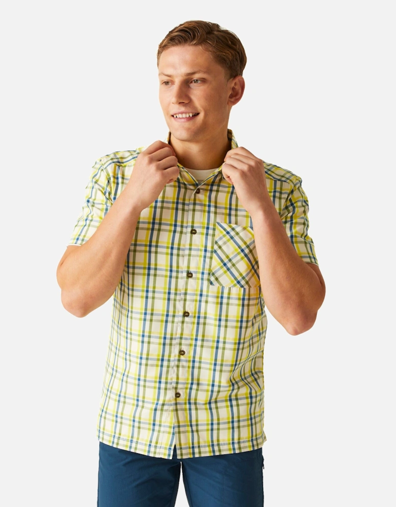 Mens Mindano VIII Checked Short-Sleeved Shirt