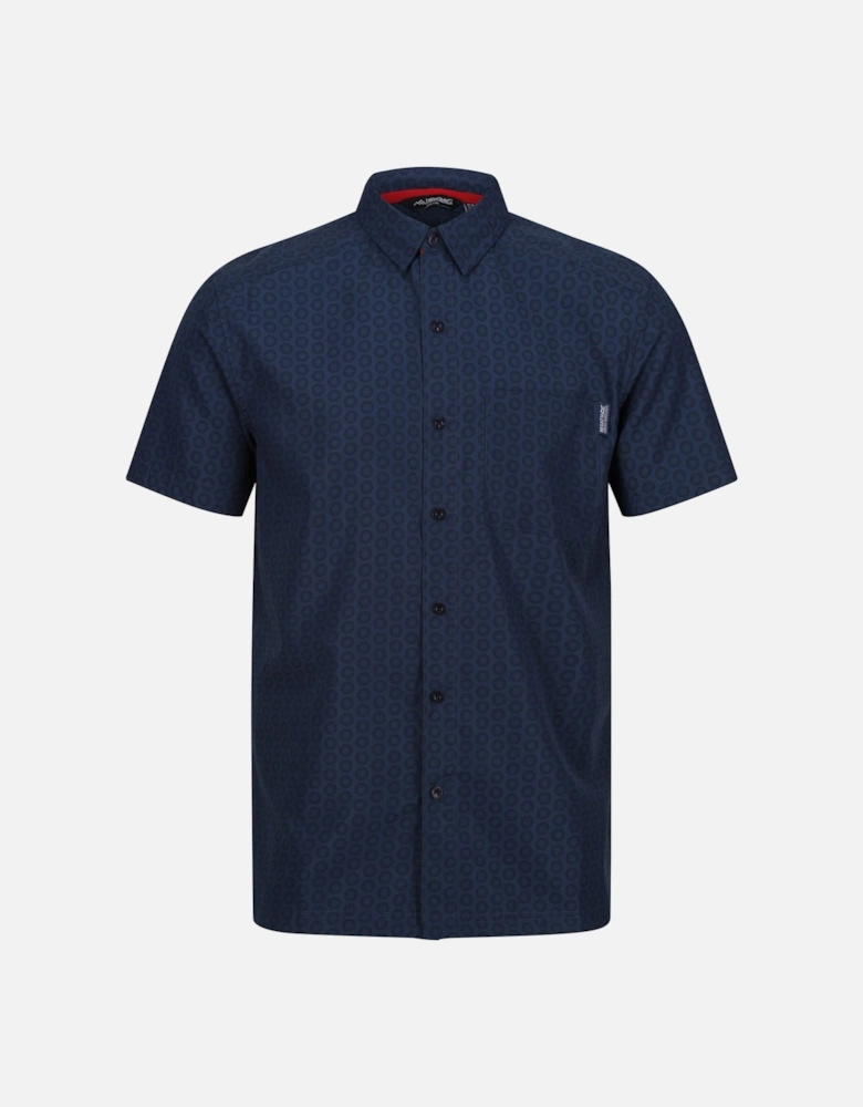 Mens Mindano VIII Patterned Short-Sleeved Shirt