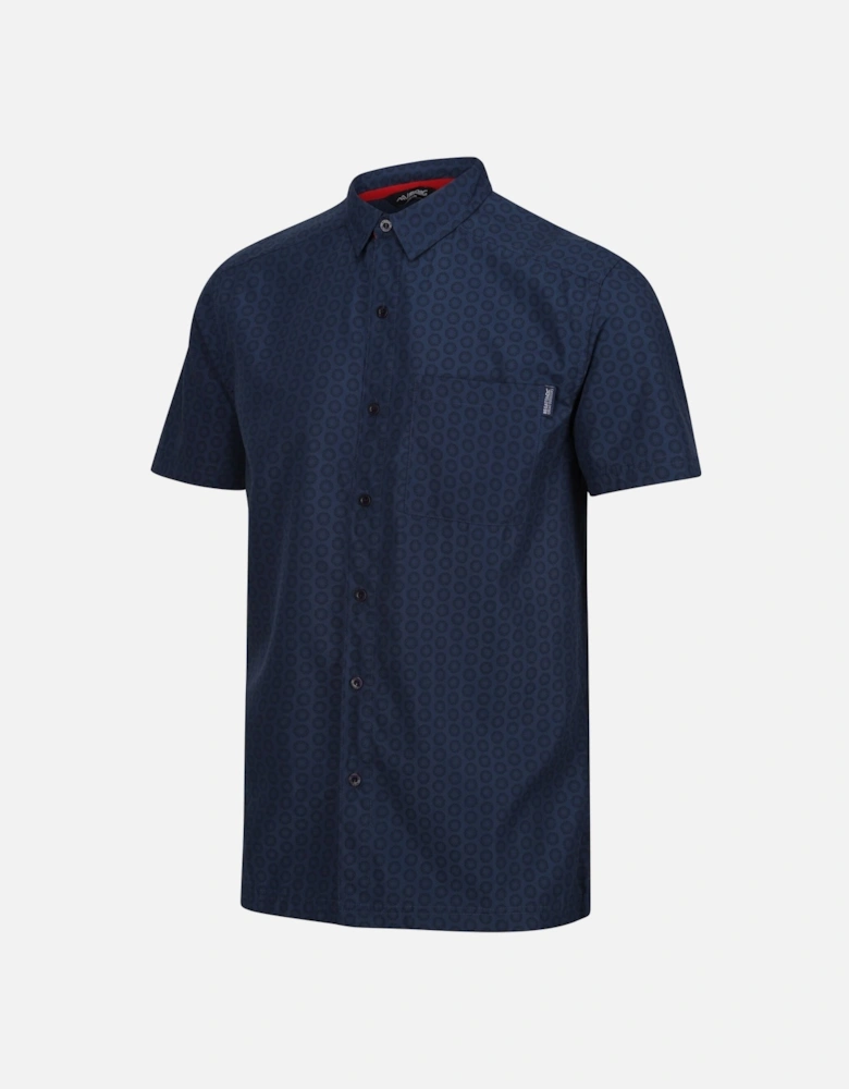 Mens Mindano VIII Patterned Short-Sleeved Shirt