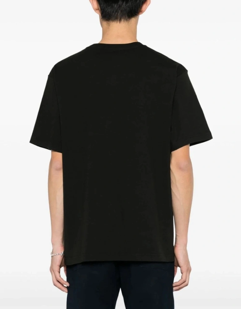 Drawn Varsity Oversize T shirt Black