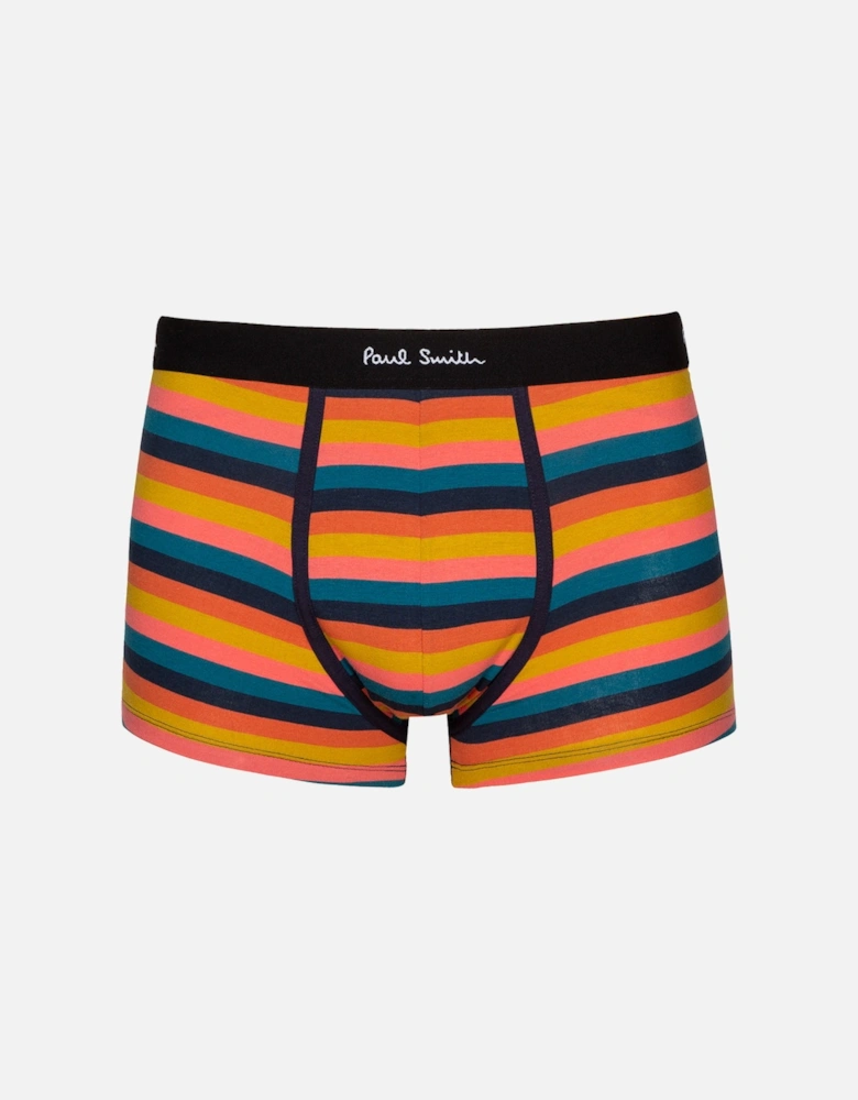 3-Pack Artist Stripe Boxer Trunks, Black/multi