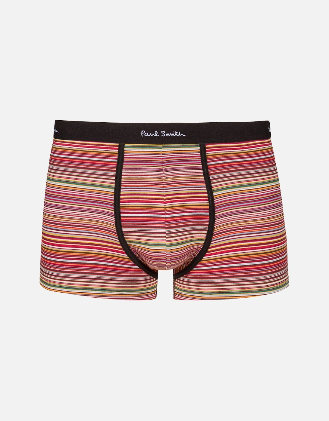 3-Pack Signature Stripe & Solid Boxer Trunks, Black/multi