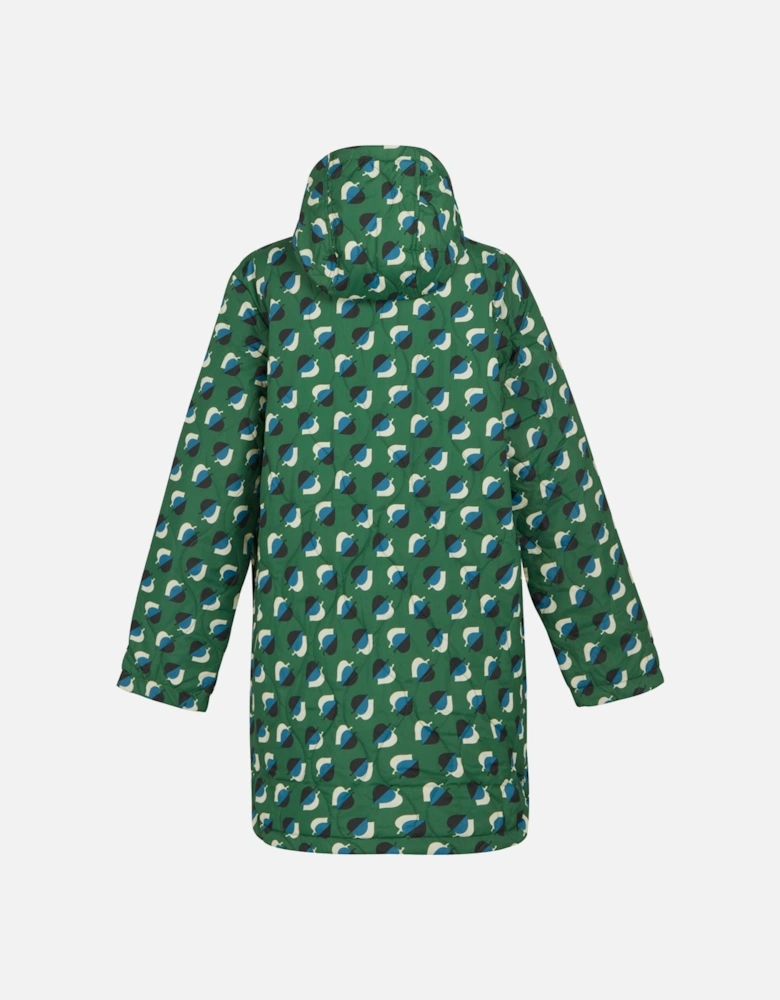 Womens/Ladies Orla Kiely Elm Leaf Quilted Mid Length Jacket