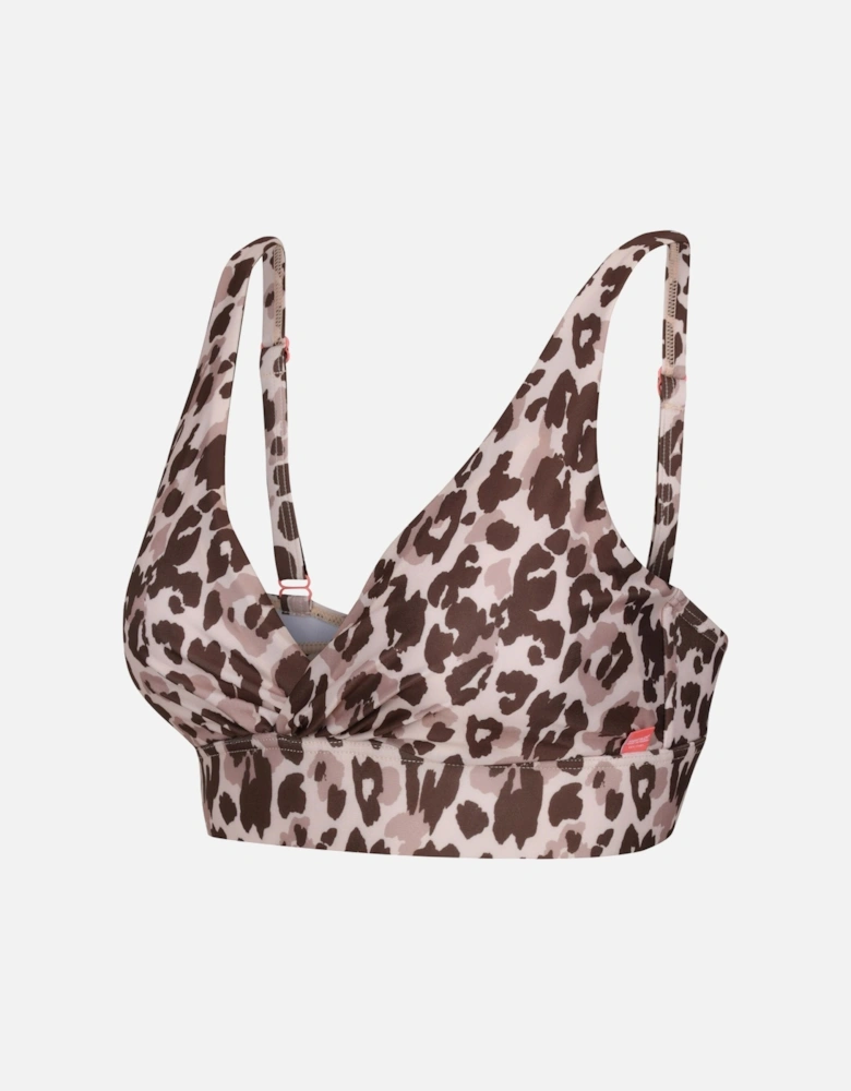 Womens/Ladies Paloma Leopard Print Bikini Top