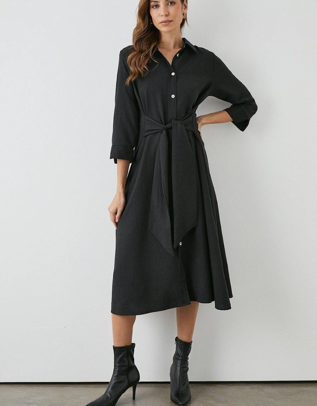 Womens/Ladies Belted Shirt Dress, 2 of 1