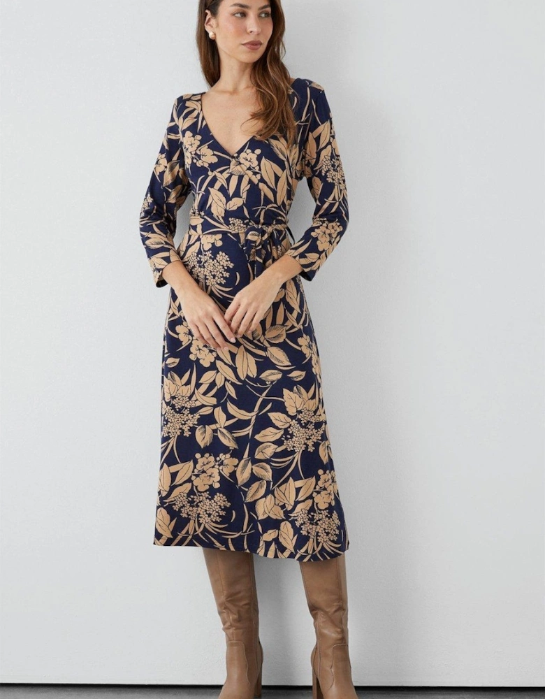 Womens/Ladies Floral Wrap Midi Dress