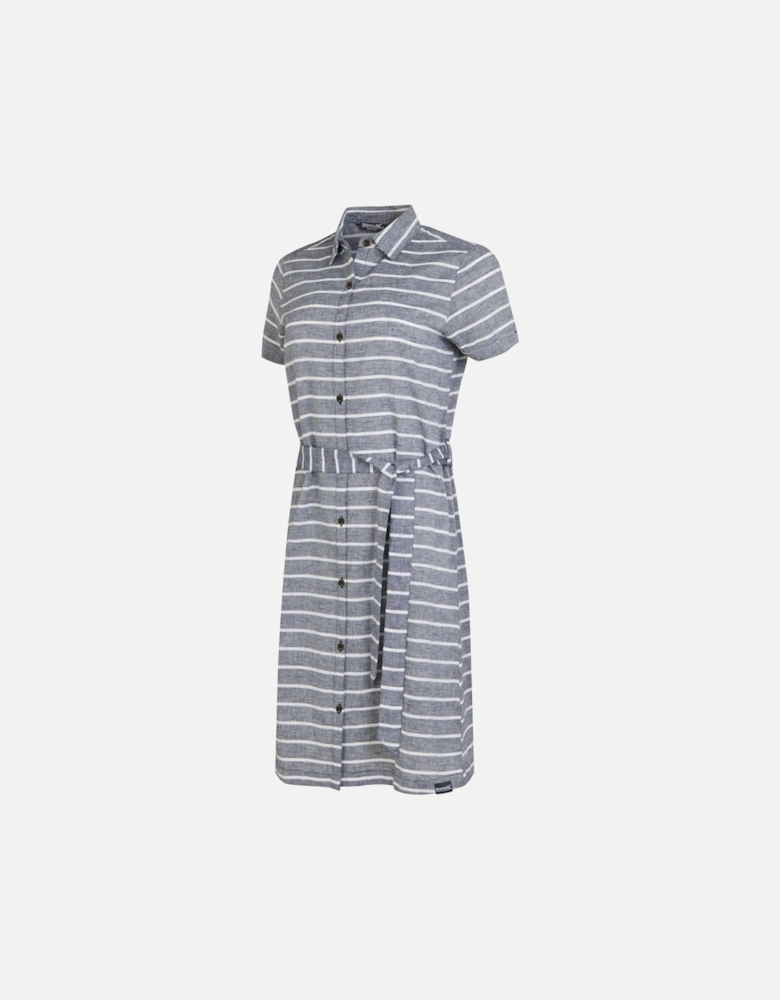 Womens/Ladies Rema Striped Shirt Dress