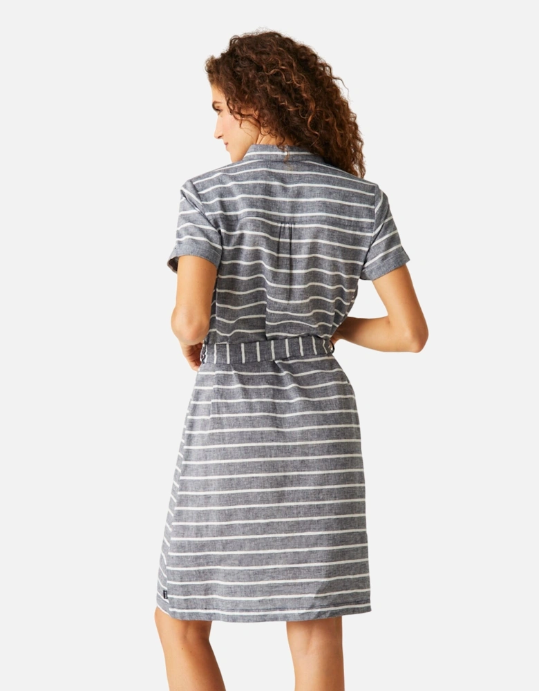 Womens/Ladies Rema Striped Shirt Dress