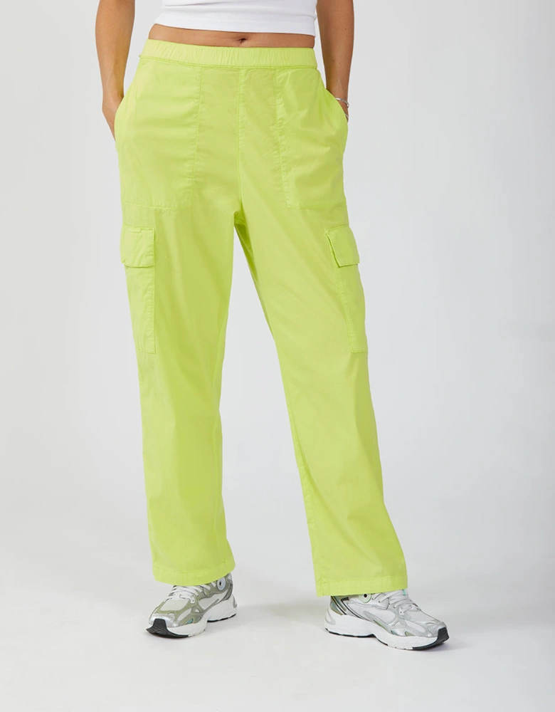 Acid green cargo pants