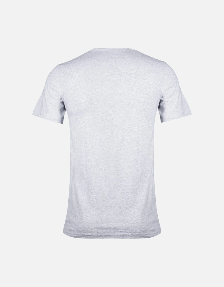 Heritage Logo Cotton Stretch T-Shirt, Light Melange Grey