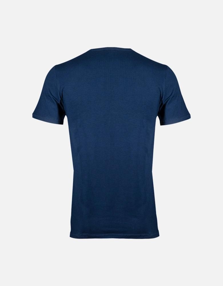 Heritage Logo Cotton Stretch T-Shirt, Navy