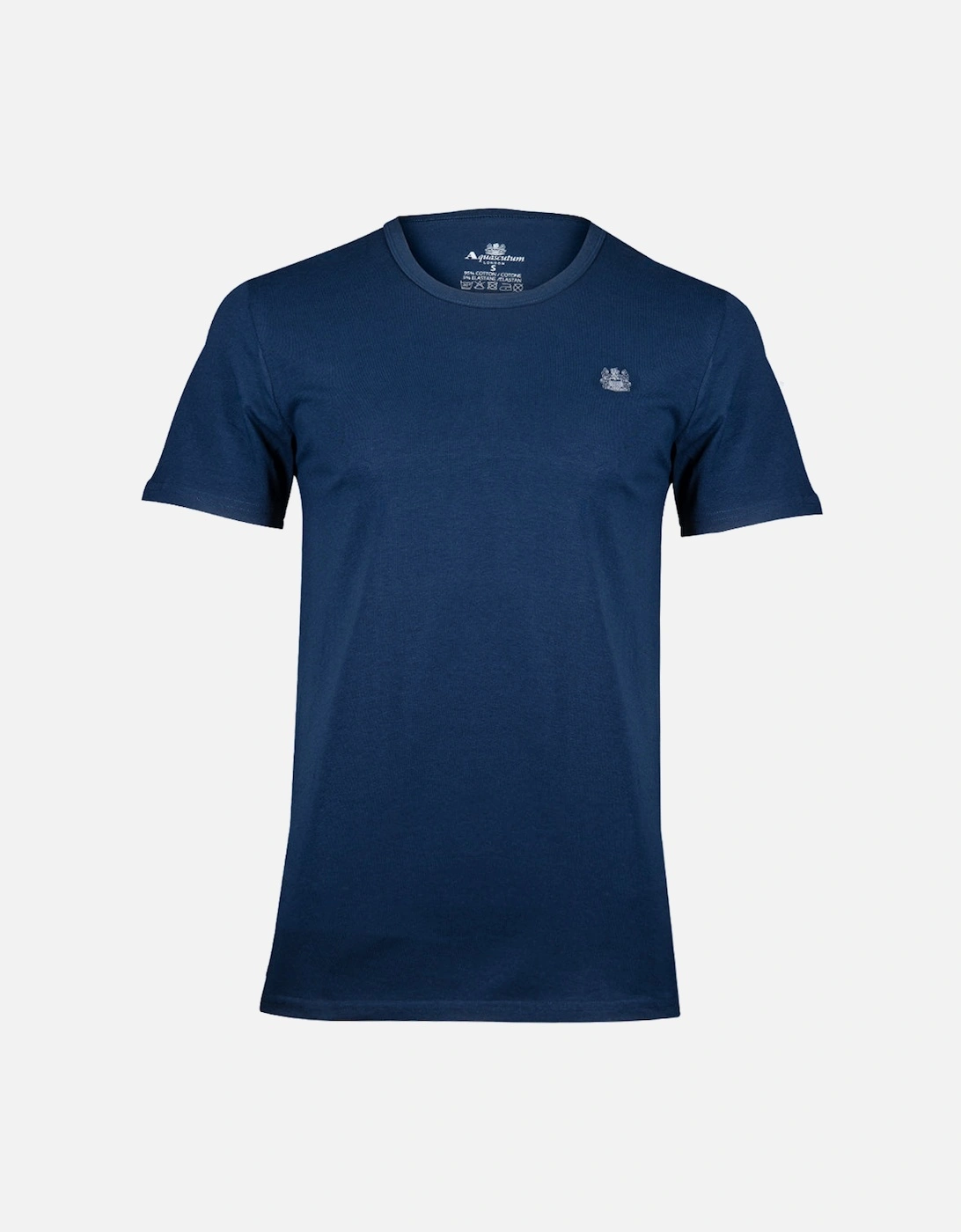 Heritage Logo Cotton Stretch T-Shirt, Navy, 3 of 2