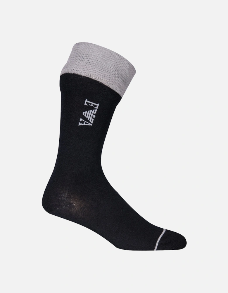 3-Pack Mixed Logo Socks Gift Box, Black