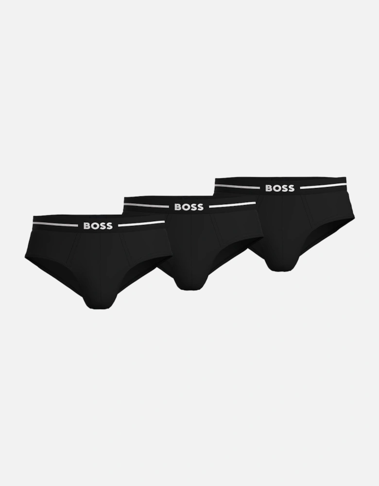 3-Pack Bold Logo Briefs, Black