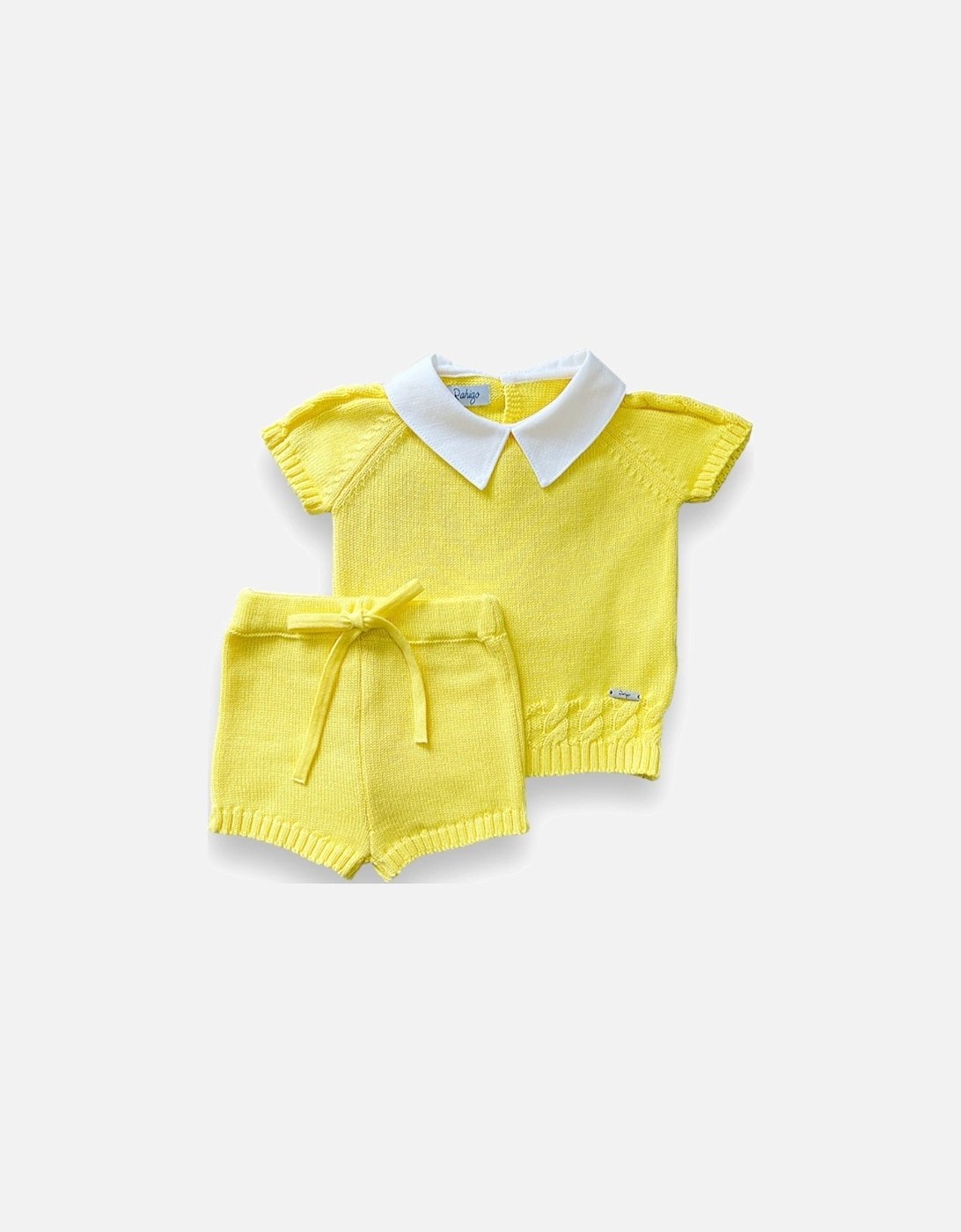 Yellow Knit Short Set