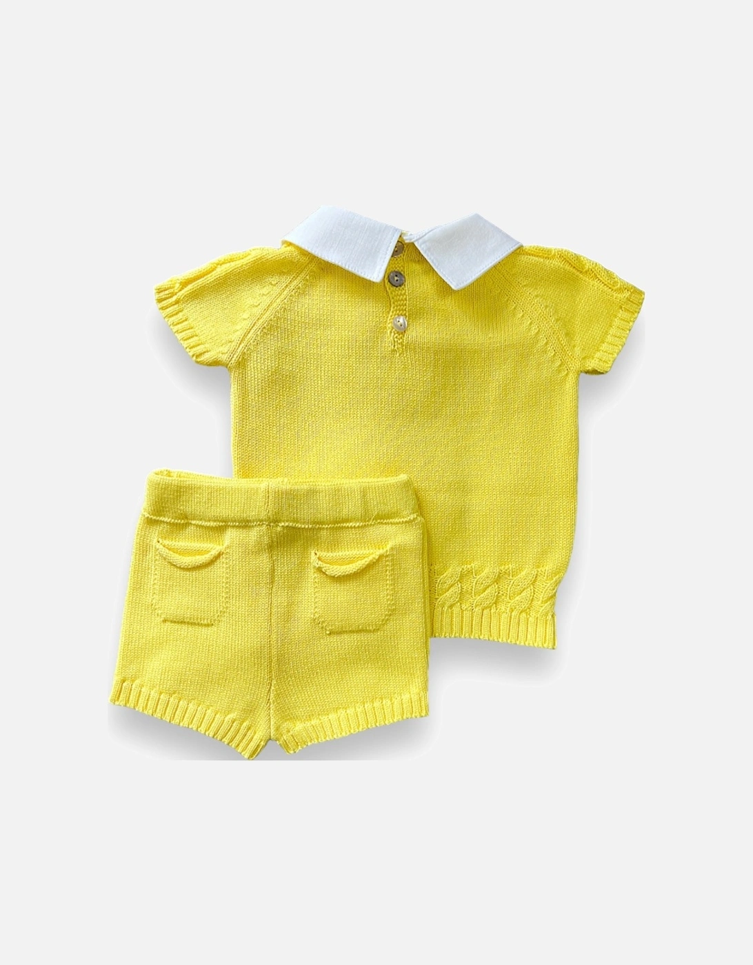 Yellow Knit Short Set