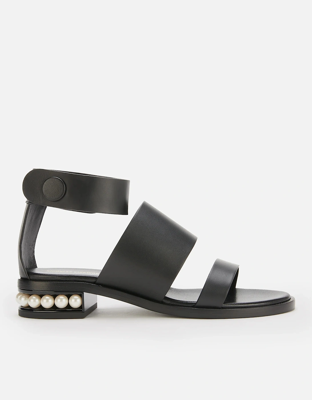 Women's 25mm Casati Leather Triple Strap Sandals - Black - - Home - Women's 25mm Casati Leather Triple Strap Sandals - Black