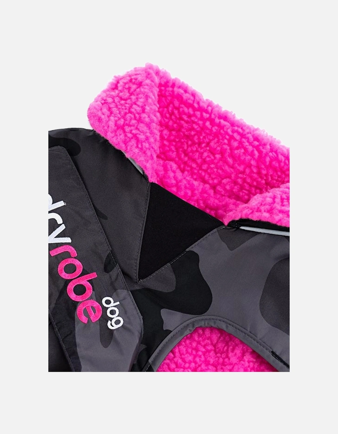 Dog Coat Black Camo/Pink