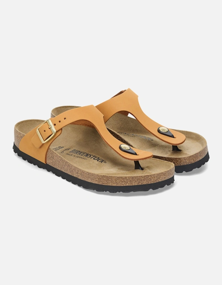 Birkenstock Women's Gizeh Nubuck Leather Sandal Burnt Orange