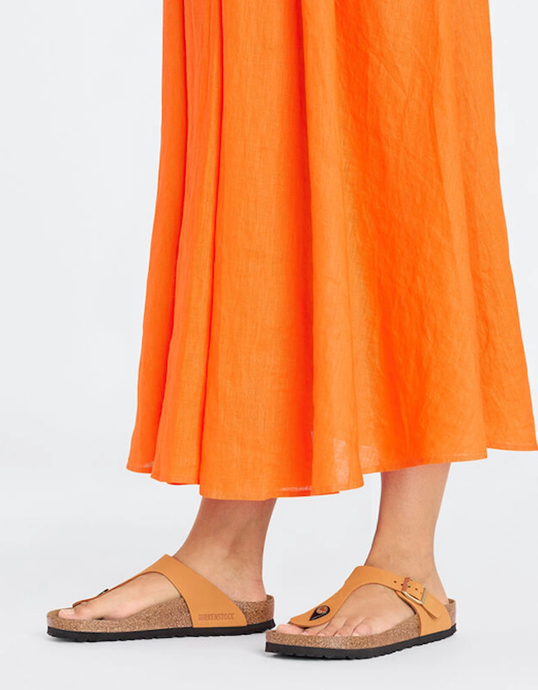 Birkenstock Women's Gizeh Nubuck Leather Sandal Burnt Orange