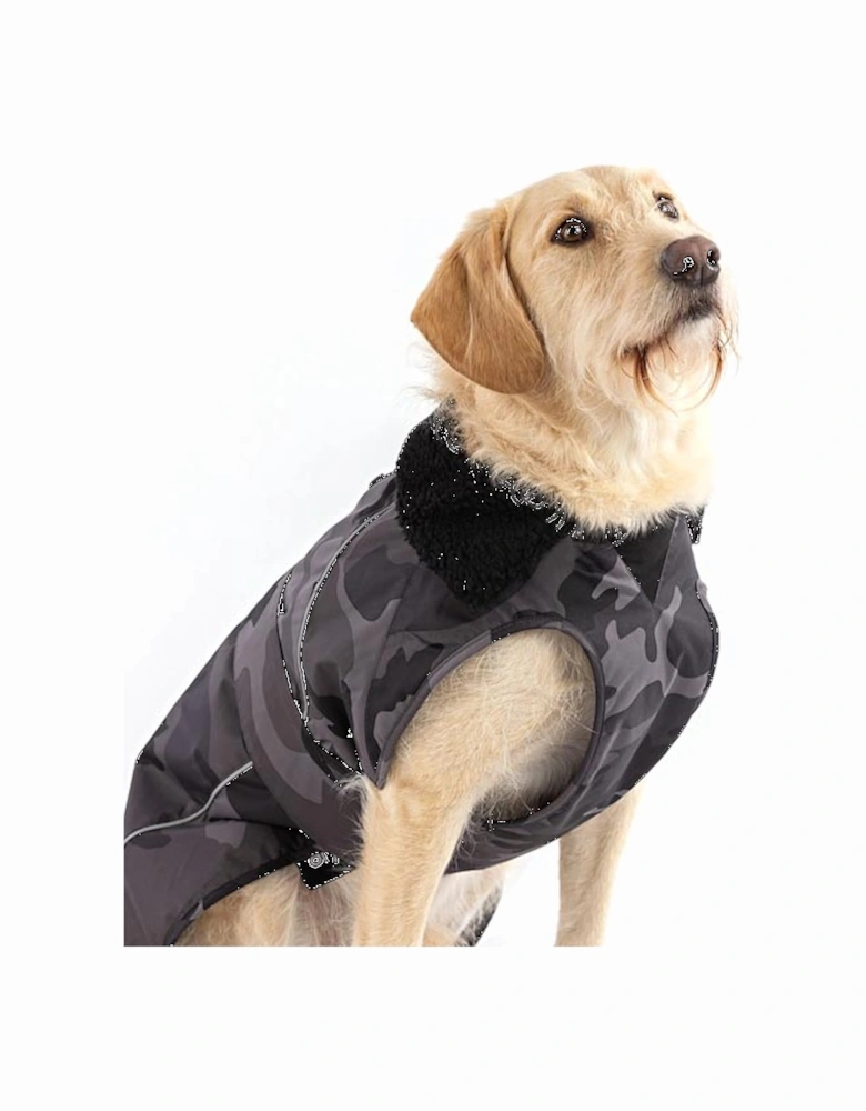 Dog Coat Black Camo/Black