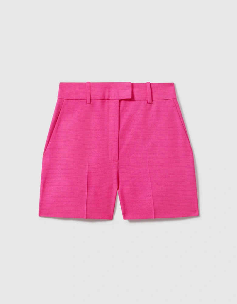 Tailored Textured Suit Shorts