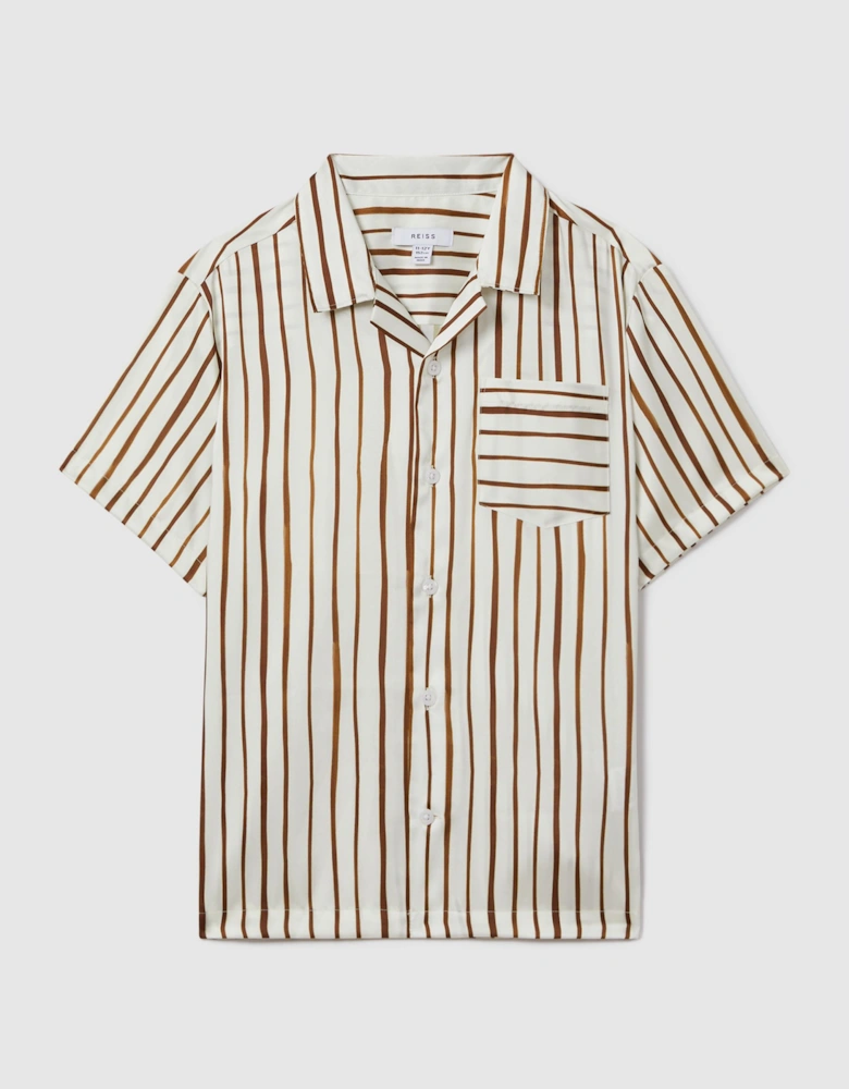 Striped Cuban Collar Shirt