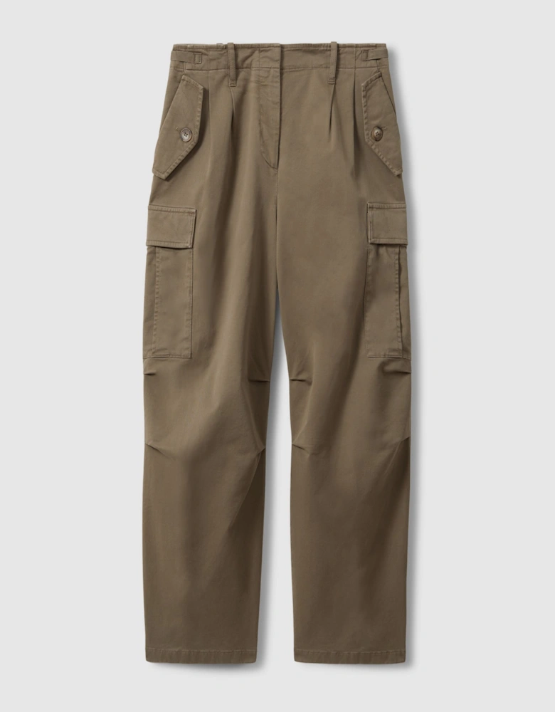 Cotton Blend Tapered Combat Trousers
