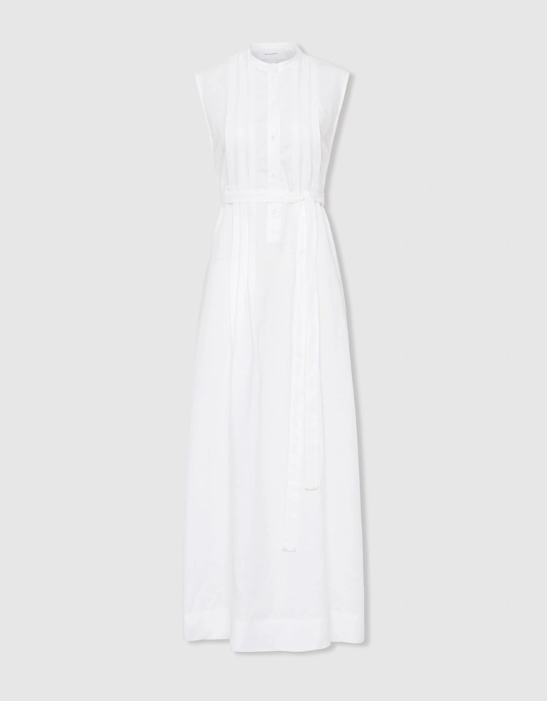 Bondi Born Linen Belted Midi Dress