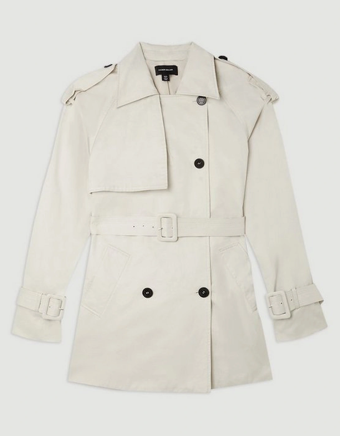 Belted Short Trench Coat