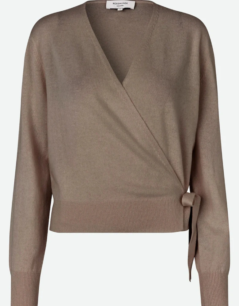 Wool and cashmere wrap cardigan