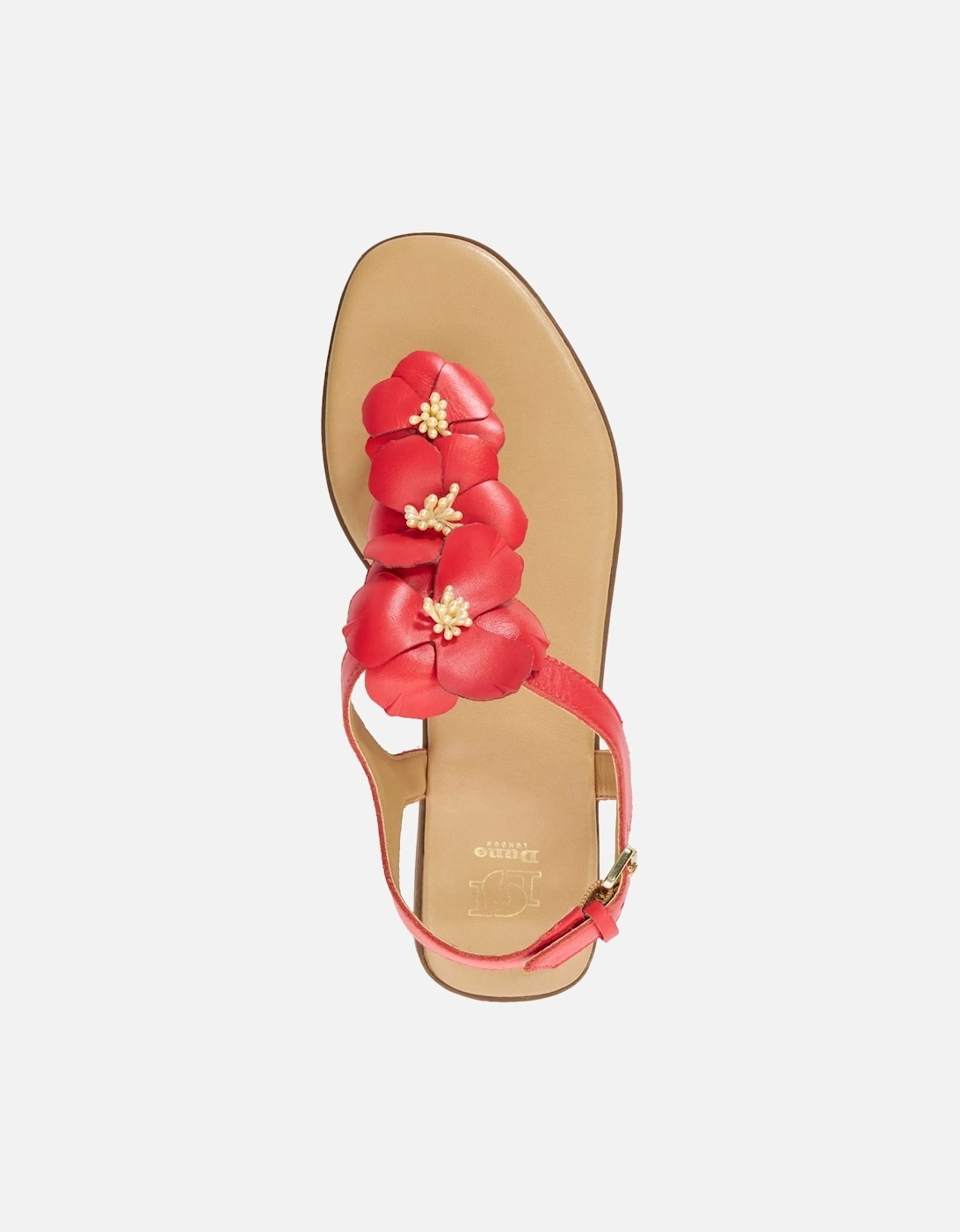 Ladies Linaria - Floral Embellished Toe-Post Sandals