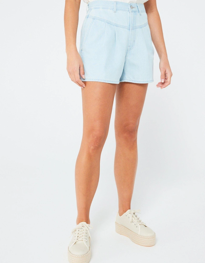 Featherweight Denim Mom Short - Poole Party