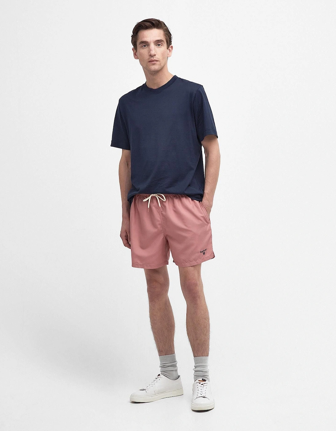 Staple Logo 5 Swim Shorts PI55 Pink Clay