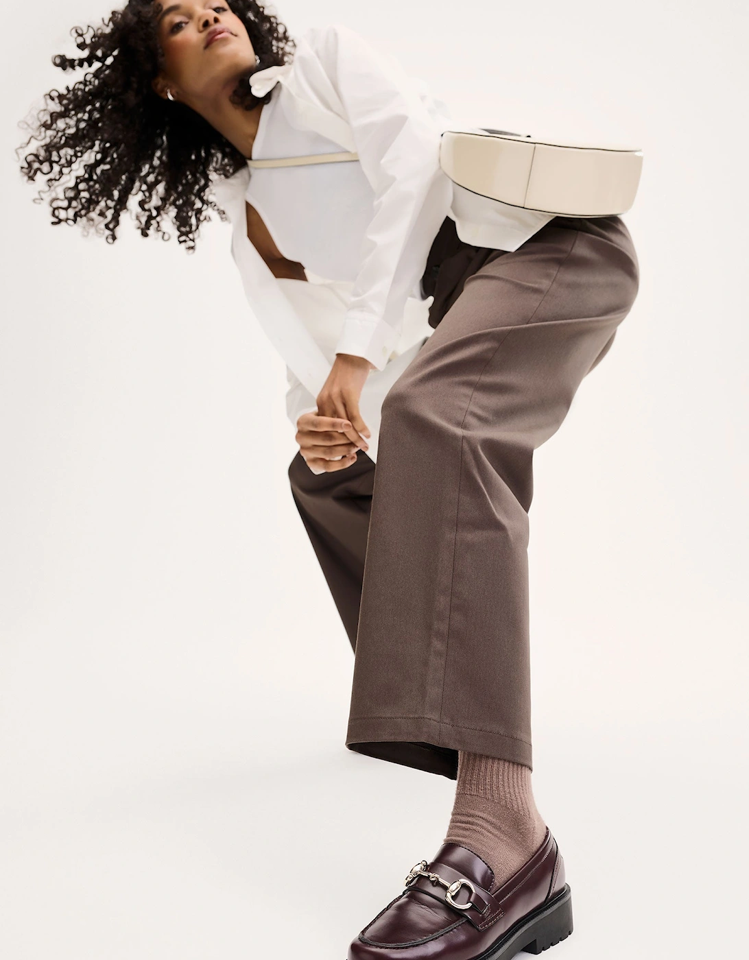 Cinnamon Relaxed Trousers in Mushroom