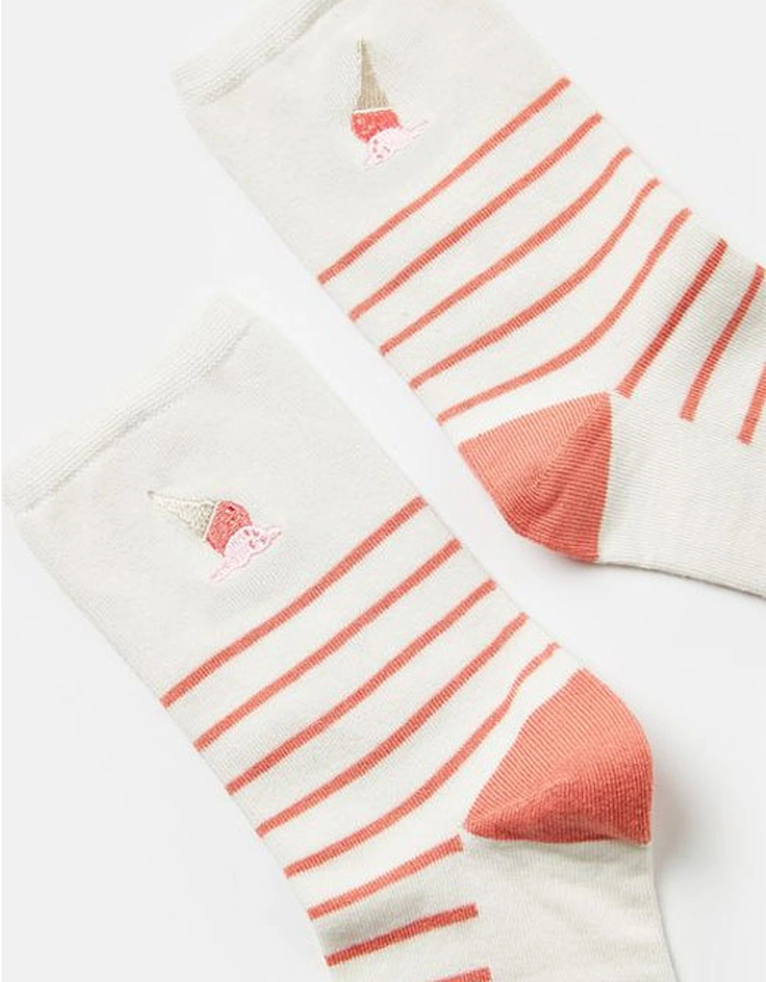 Embroidered Socks Red