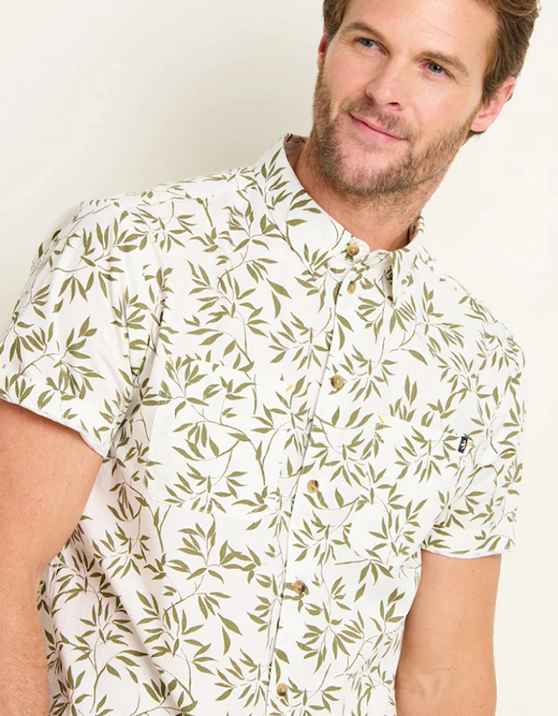Men's Bamboo Leaf Shirt Cream